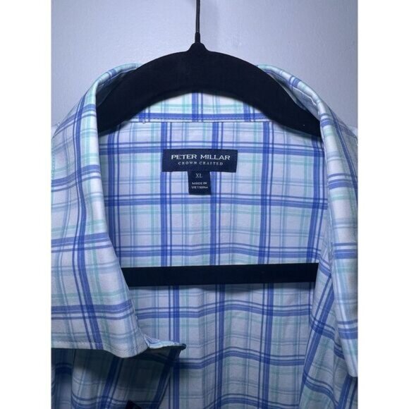 Peter Millar Crown Crafted Men's Size XL Performance Plaid Sport Shirt $200 NWT - Picture 13 of 13